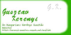 gusztav kerenyi business card