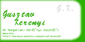 gusztav kerenyi business card